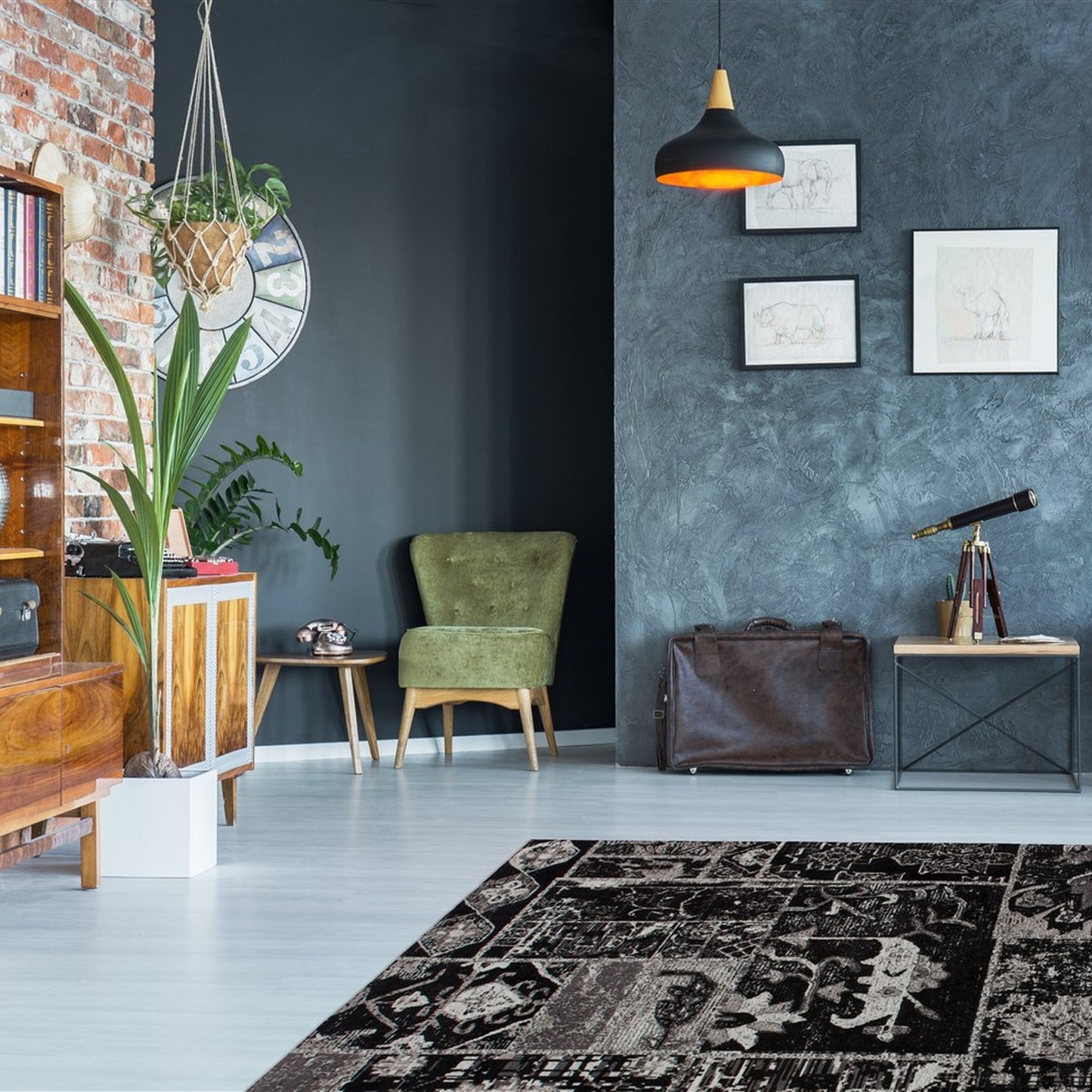 River 150 Tæppe Jacquardvævet Med Vintage Udtryk - Billede 2
