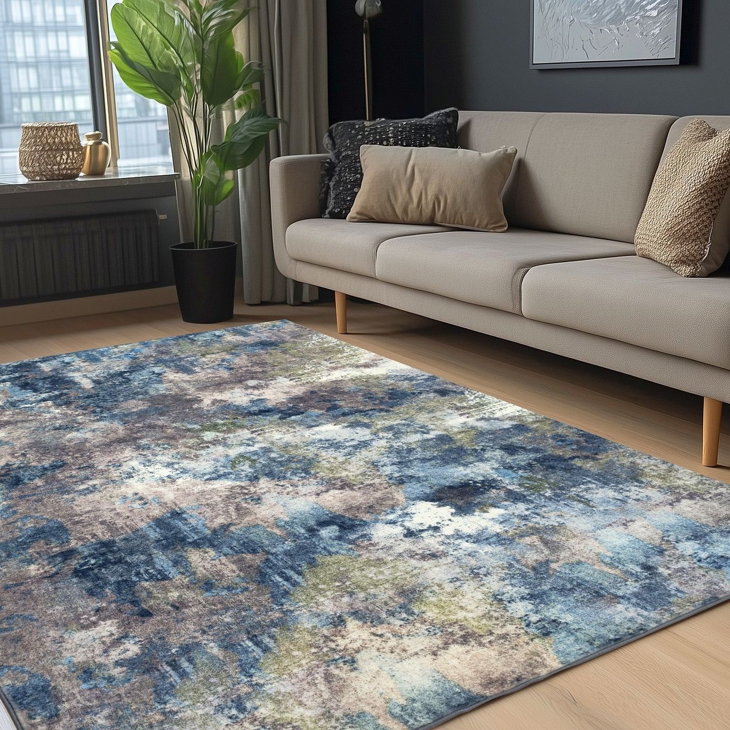 Elegantica 326 Tæppe Med Abstrakt Akvareldesign - Billede 5