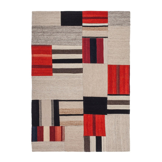 Radical 240 Tæppe Håndlavet I Patchwork Design - Hovedbillede