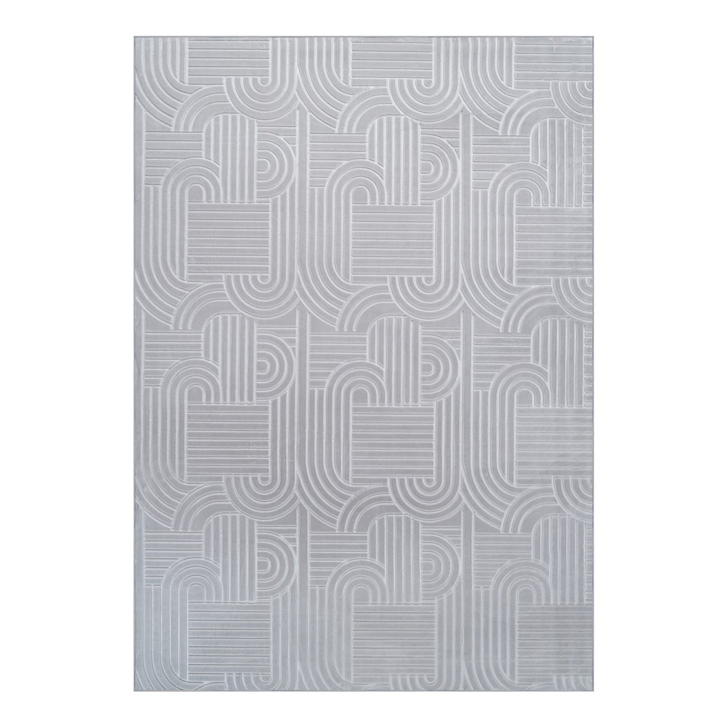 Calma 125 Tæppe Kort Luv Med 3D Linjedesign - Variant RL8WG-80-150
