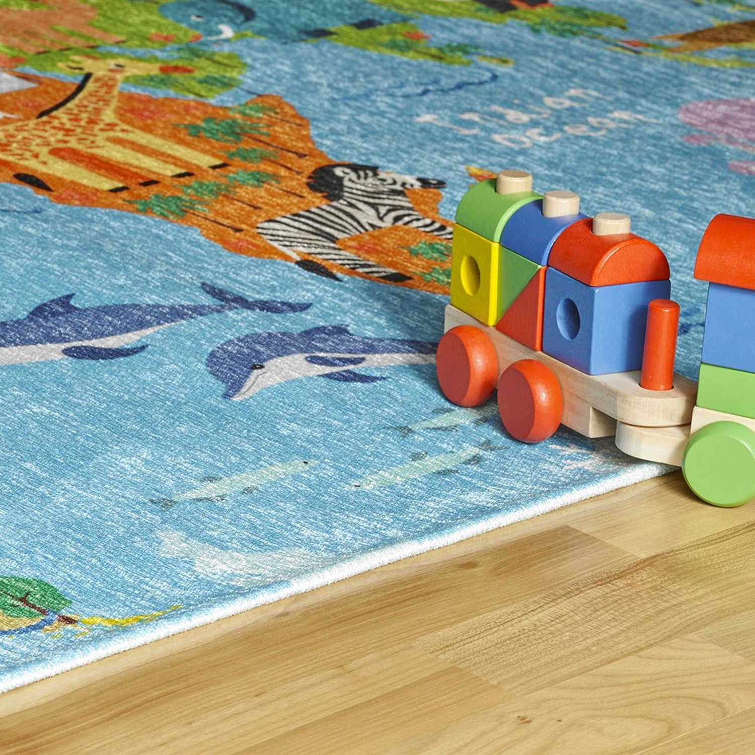 Sympathy Kids 243 World Map Børnetæppe Med Verdenskort - Billede 3