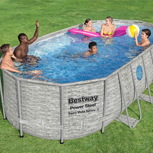 Bestway Power Steel Swim Vista Series Swimmingpool 549X274X122 Cm