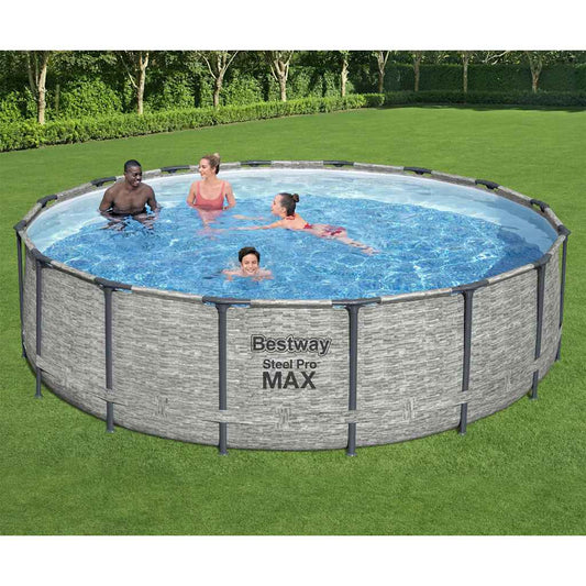 Bestway Power Steel Swimmingpool 488X122 Cm Rund