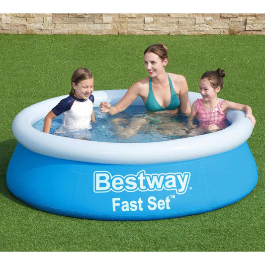 Bestway Oppustelig Pool Fast Set 183X51 Cm Rund Blå