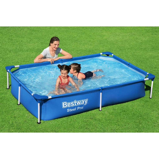 Bestway Pool Steel Pro 221X150X43 Cm Hvid