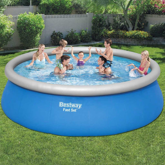 Bestway Fast Set Oppusteligt Swimmingpoolsæt Rundt 457X122 Cm
