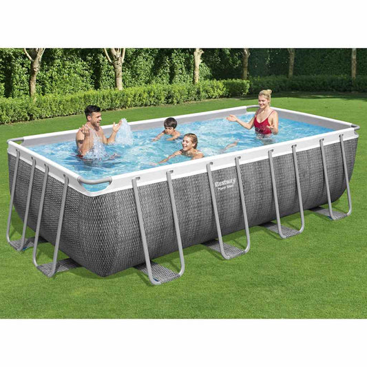 Bestway Power Steel Swimmingpool Rektangulær