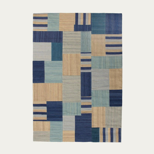 Radical 310 Tæppe Patchwork Design I Uld Og Bomuld - Hovedbillede