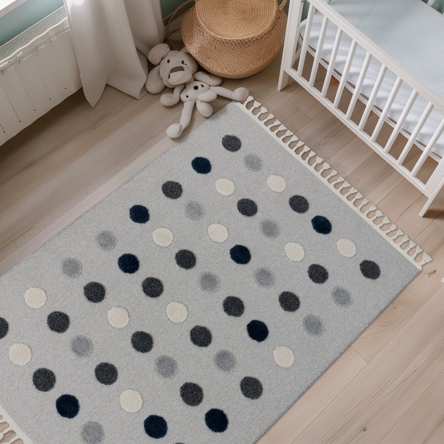 Modena 419 Dots Tæppe Med Prikdesign - Billede 4