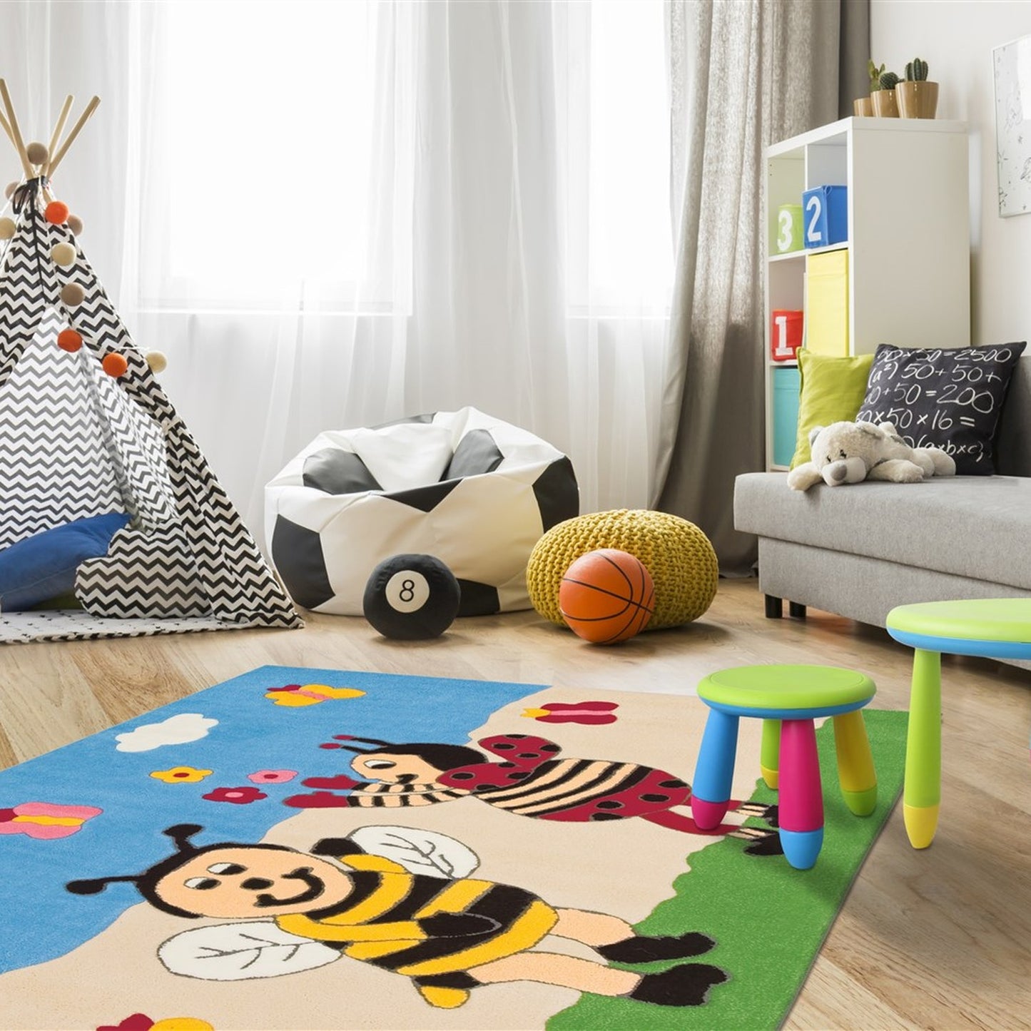 Joy 4091 Bumblebee Flerfarvet Motivtæppe - Billede 2