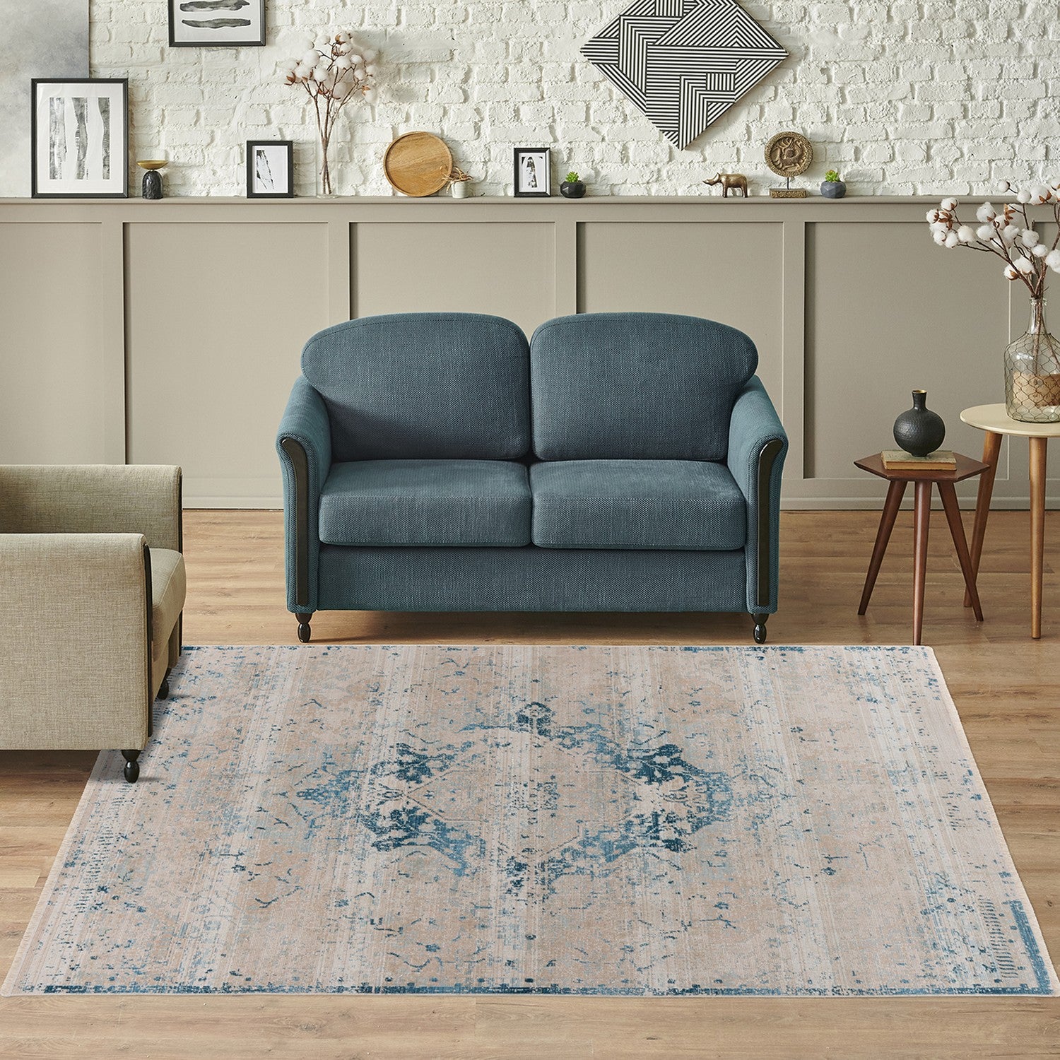 Milan 225 Tæppe Orientalsk Vintage Look I Kort Luv - Billede 2