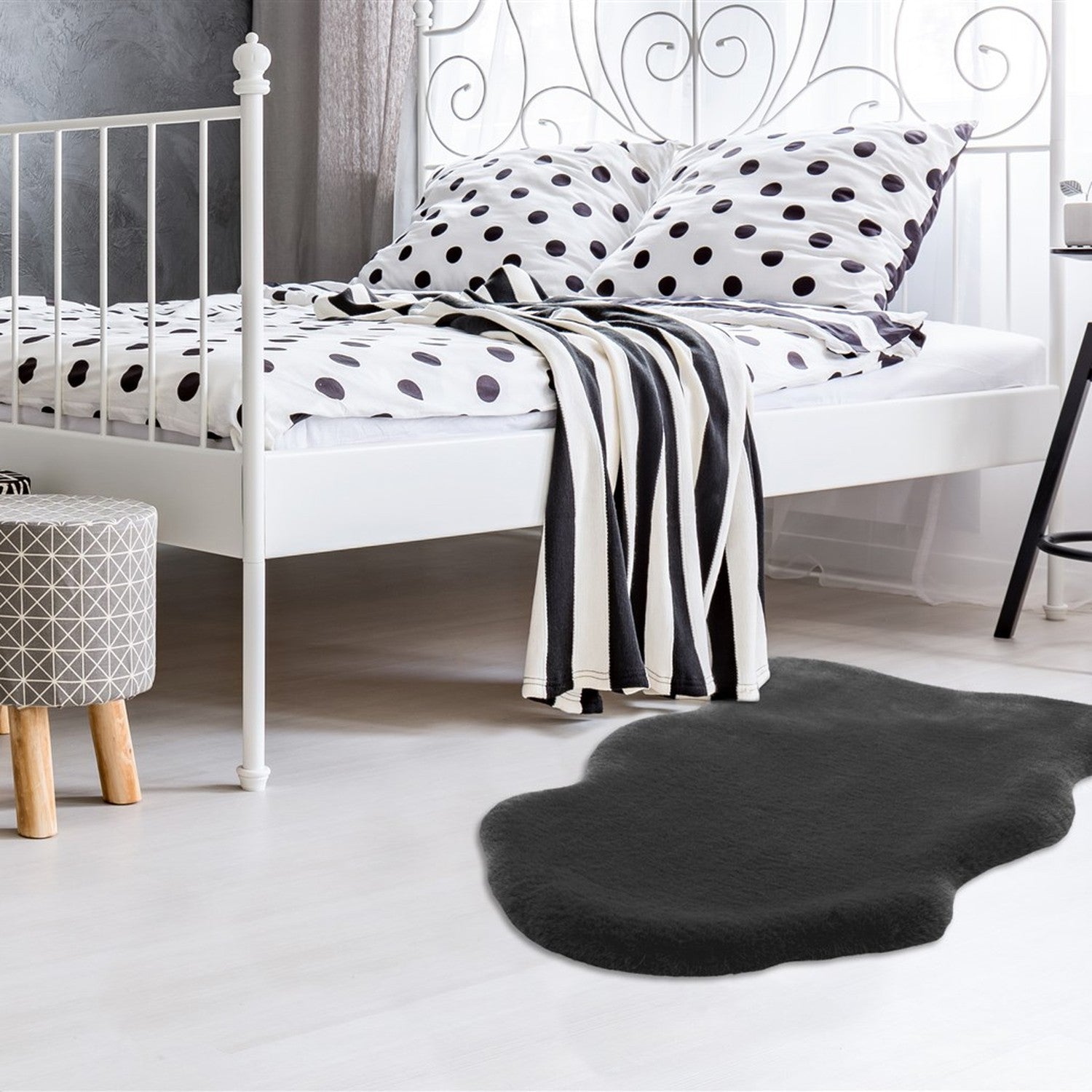 Rabbit Sheepskin 225 Blødt Højtluvet Tæppe - Billede 2
