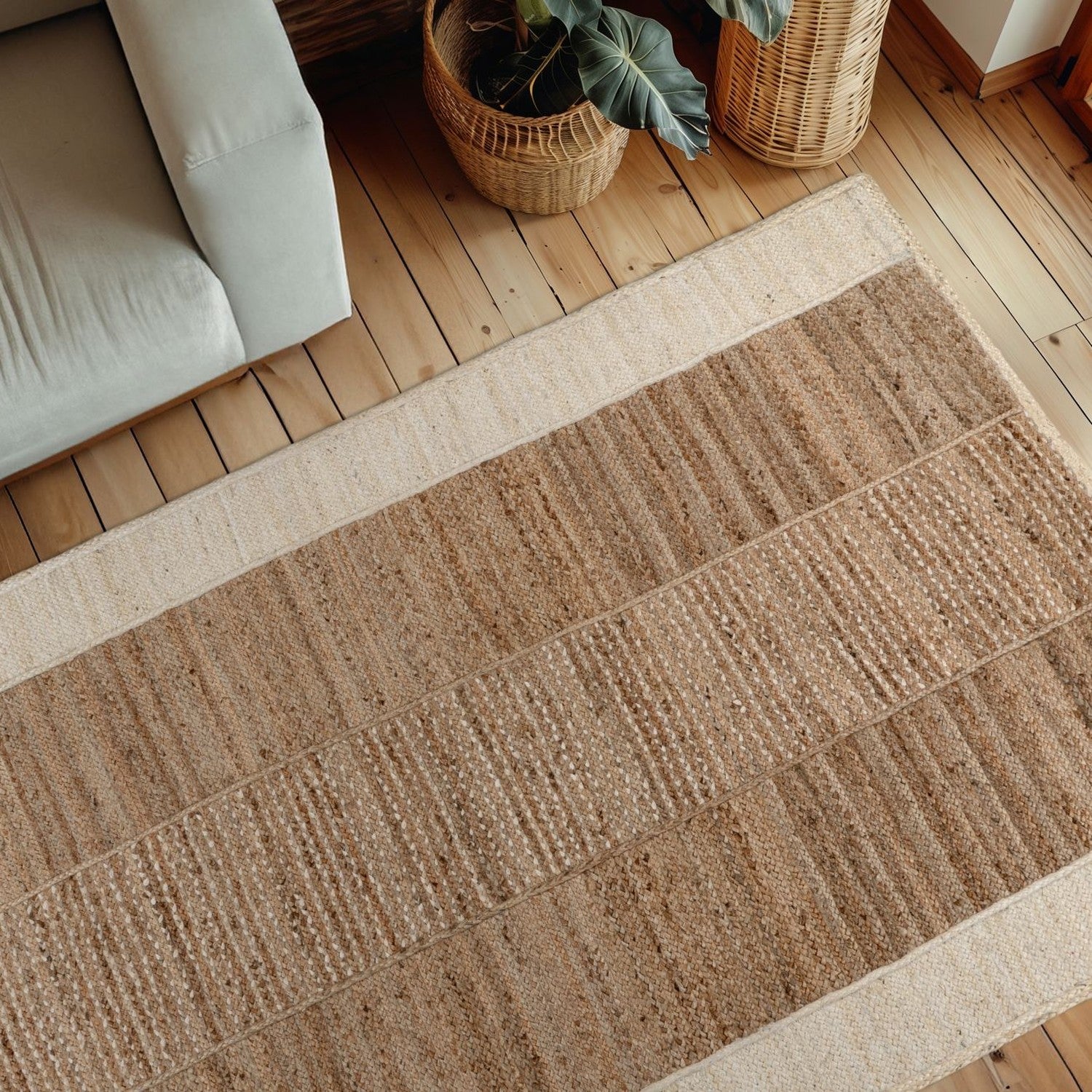 Cozy Bliss 470 Tæppe I Naturlig Jute Med Boho Udtryk - Billede 4