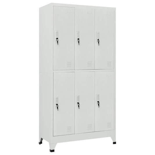 Lockerskab Med 6 Rum 90X45X180 Cm