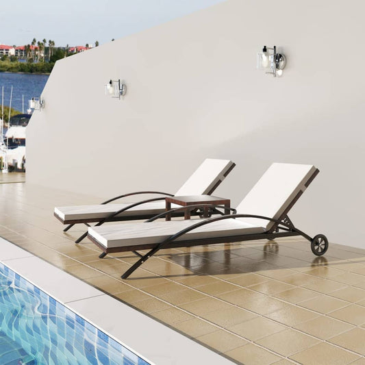 Liggestole Med Bord Polyrattan