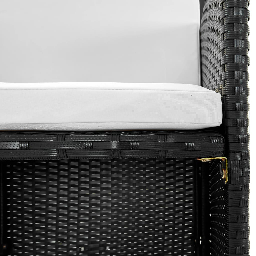 Udendørs Spisebordssæt Med Hynder Polyrattan