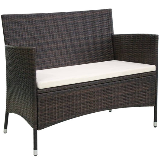 Havebænk 106 Cm Polyrattan