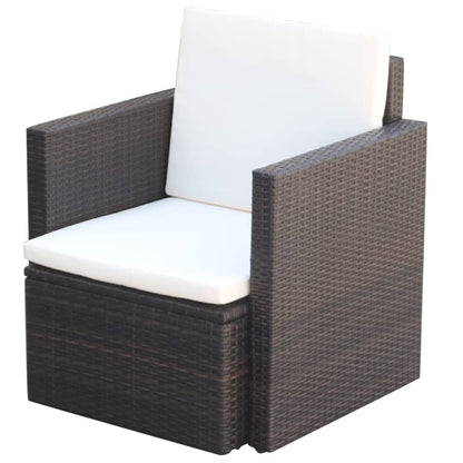 Havestol Med Hynder Polyrattan - Hovedbillede