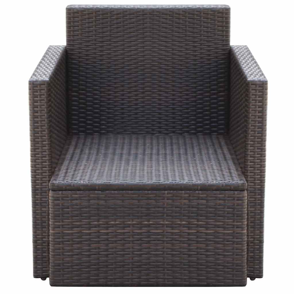 Havestol Med Hynder Polyrattan - Billede 4