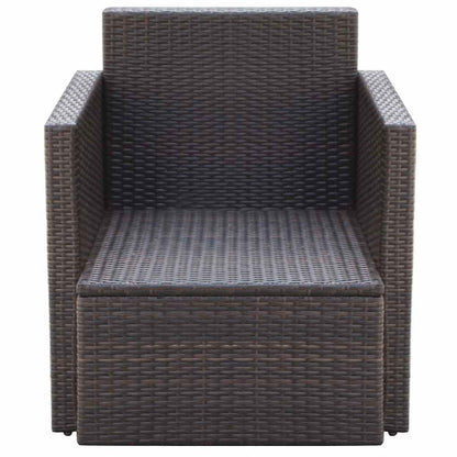 Havestol Med Hynder Polyrattan - Billede 4