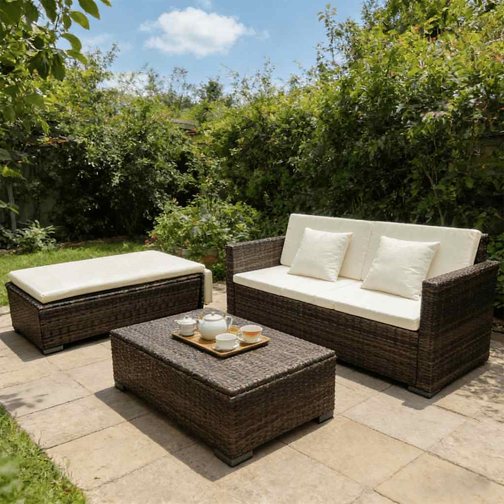 Loungesæt Til Haven 2 Dele Med Hynder Polyrattan variant