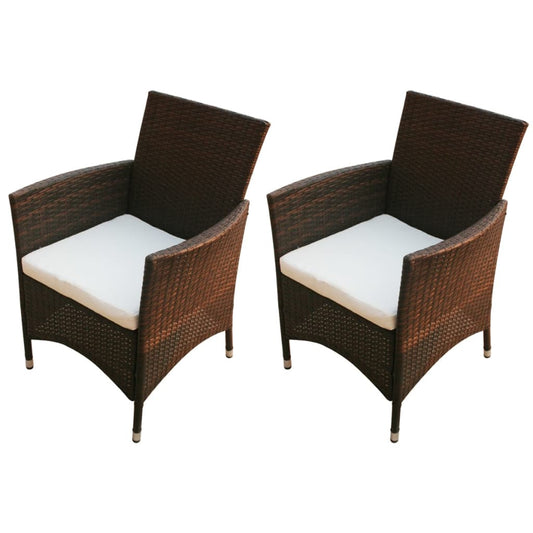 Havestole 2 Stk. Polyrattan