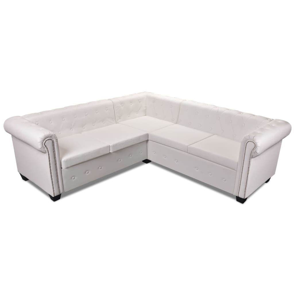 Sofa Chesterfield-Look Kunstlæder