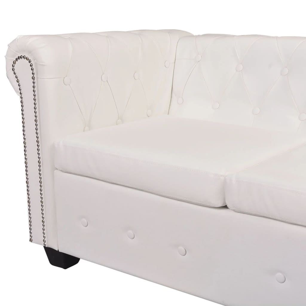 Sofa Chesterfield-Look Kunstlæder