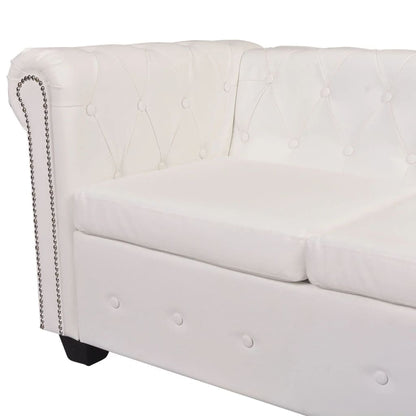 Sofa Chesterfield-Look Kunstlæder