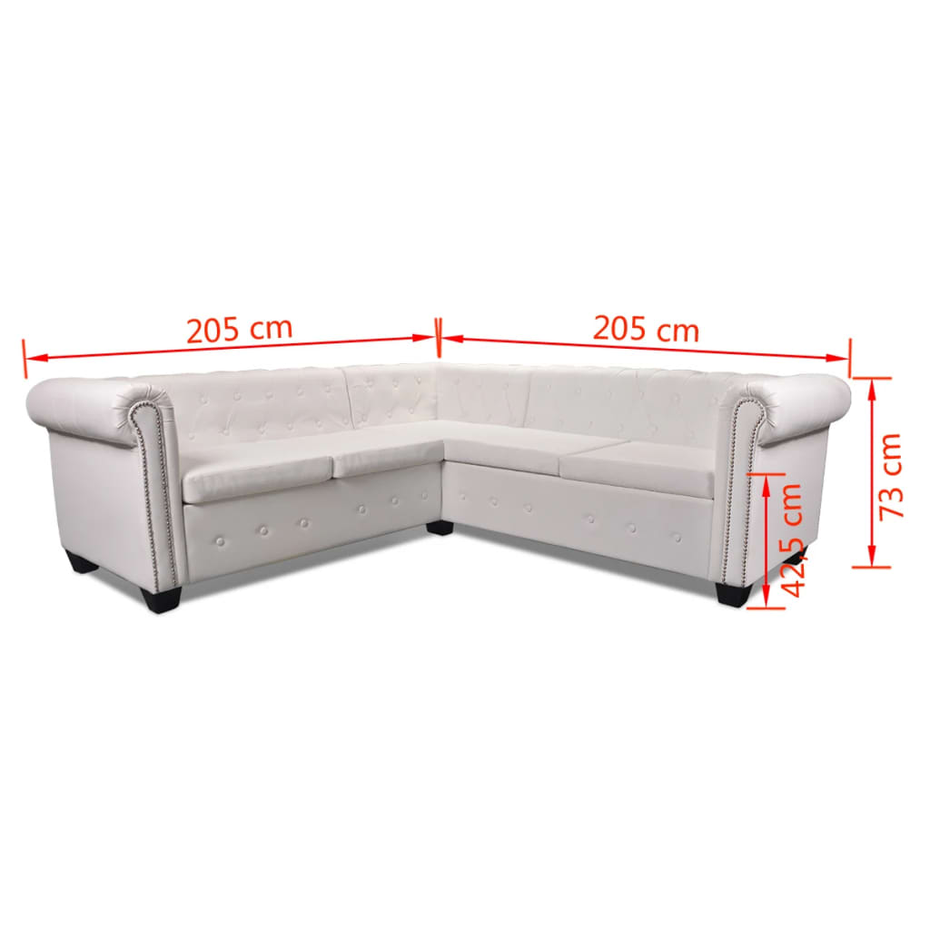 Sofa Chesterfield-Look Kunstlæder