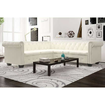 Sofa Chesterfield-Look Kunstlæder