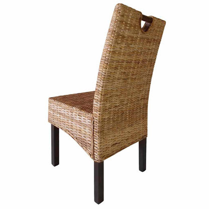 Spisebordsstole 2 Stk. Kubu-Rattan Mangotræ