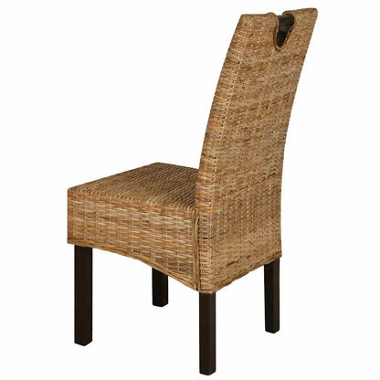 Spisebordsstole 2 Stk. Kubu-Rattan Mangotræ
