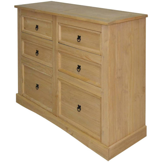 Skænk 110X43X81 Cm Corona-Serie Mexikansk Fyrretræ Rød