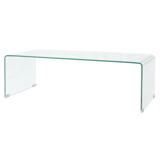 Sofabord 98X45X30 Cm Hærdet Glas Transparent