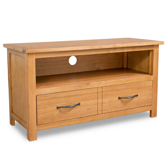 Tv-skab 90x35x48 Cm Massivt Egetræ - Hovedbillede