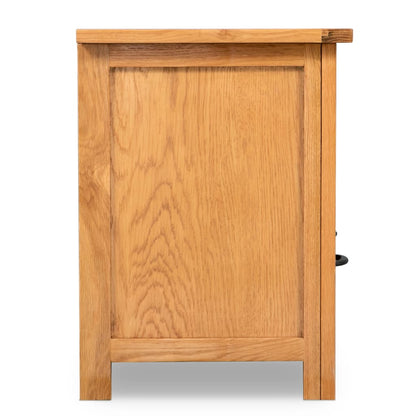 Tv-skab 90x35x48 Cm Massivt Egetræ - Billede 4