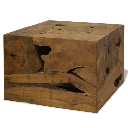 Sofabord 50 X 50 X 35 Cm Ægte Teaktræ Brun