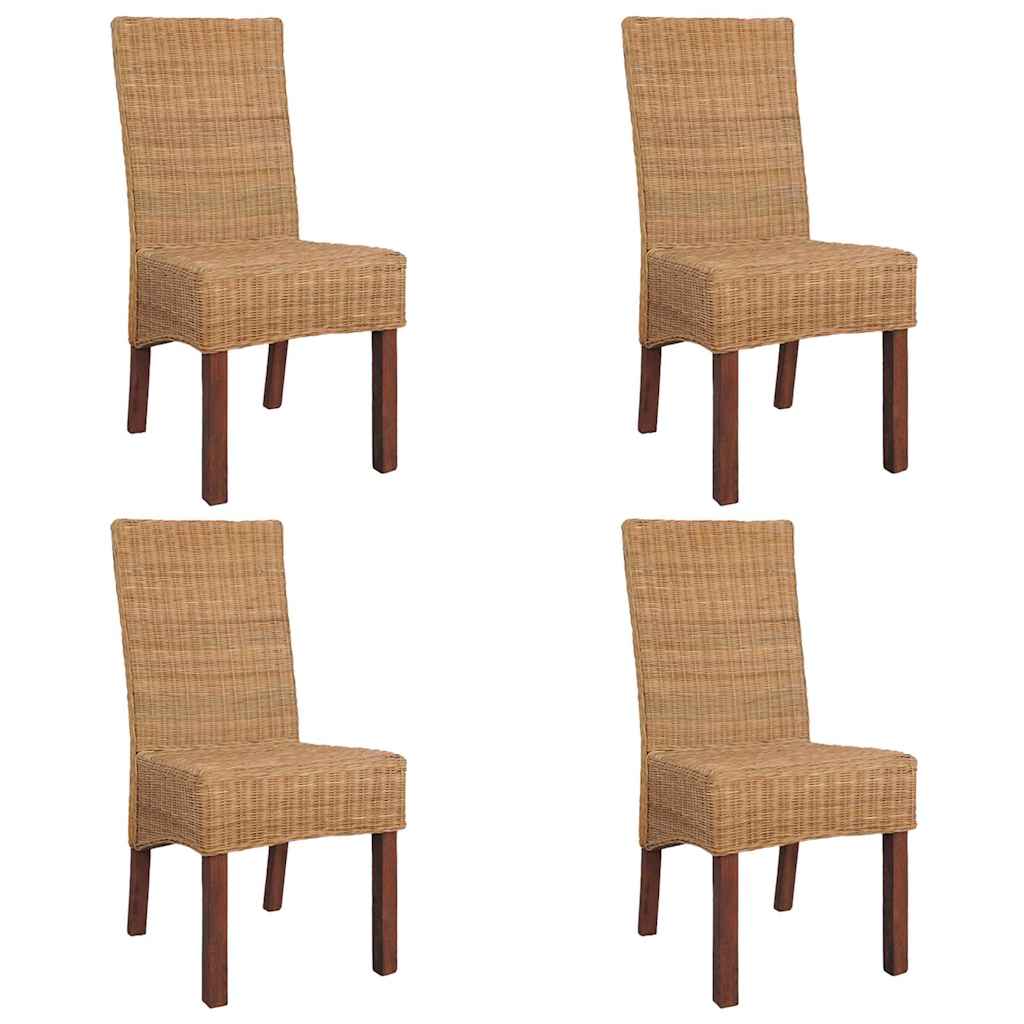 Spisebordsstole 6 Stk. Naturligt Rattan Brun