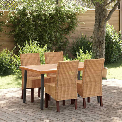 Spisebordsstole 6 Stk. Naturligt Rattan Brun