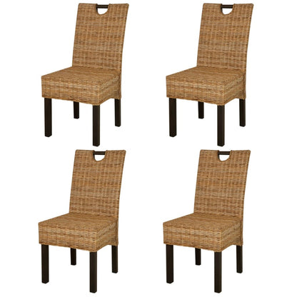 Spisebordsstole 2 Stk. Kubu-Rattan Mangotræ