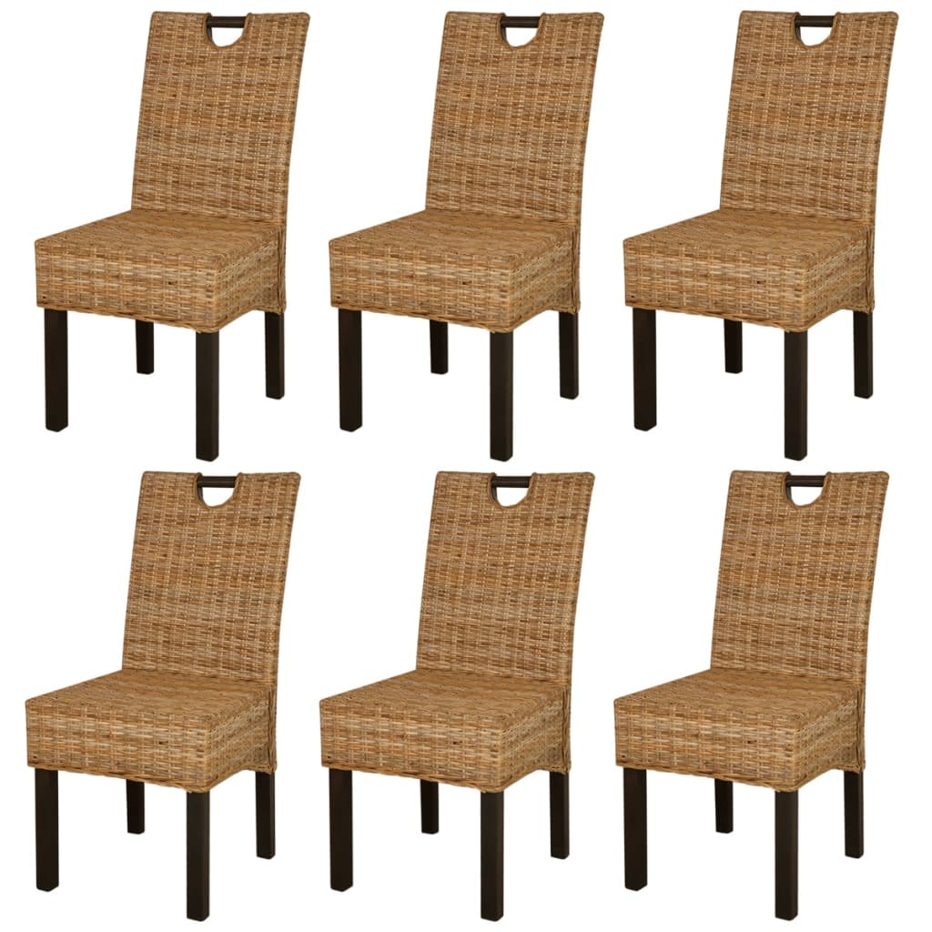 Spisebordsstole 2 Stk. Kubu-Rattan Mangotræ