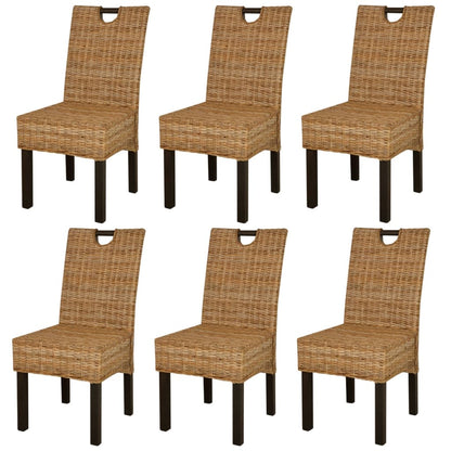 Spisebordsstole 2 Stk. Kubu-Rattan Mangotræ
