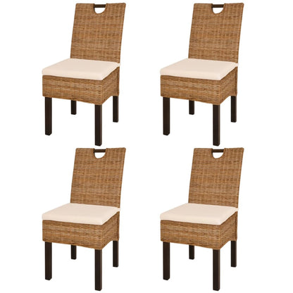 Spisebordsstole 2 Stk. Kubu-Rattan Mangotræ