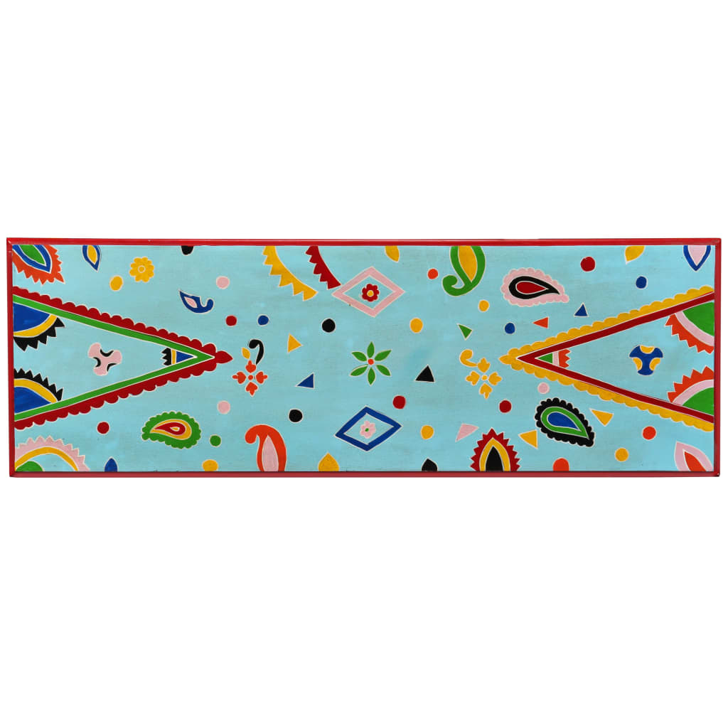 Massivt Mangotræ Håndmalet Bord - Billede 4