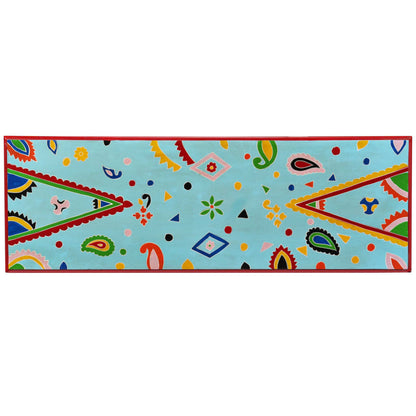 Massivt Mangotræ Håndmalet Bord - Billede 4