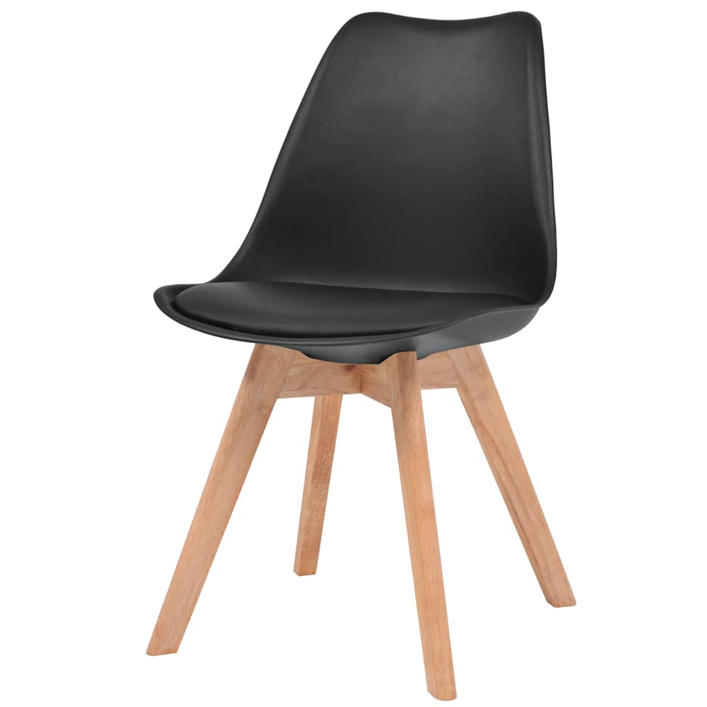 Spisebordsstole 4 Stk. Plastik Sort - Billede 2