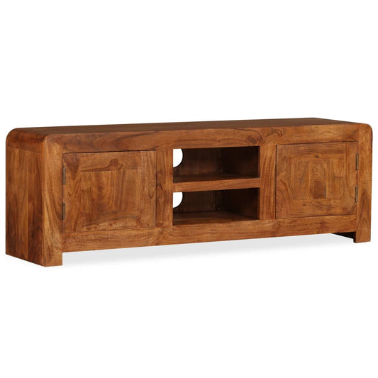 Tv-skab 120x30x40 Cm Massivt Træ Honningfarvet Finish - Hovedbillede