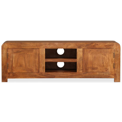 Tv-skab 120x30x40 Cm Massivt Træ Honningfarvet Finish - Billede 6