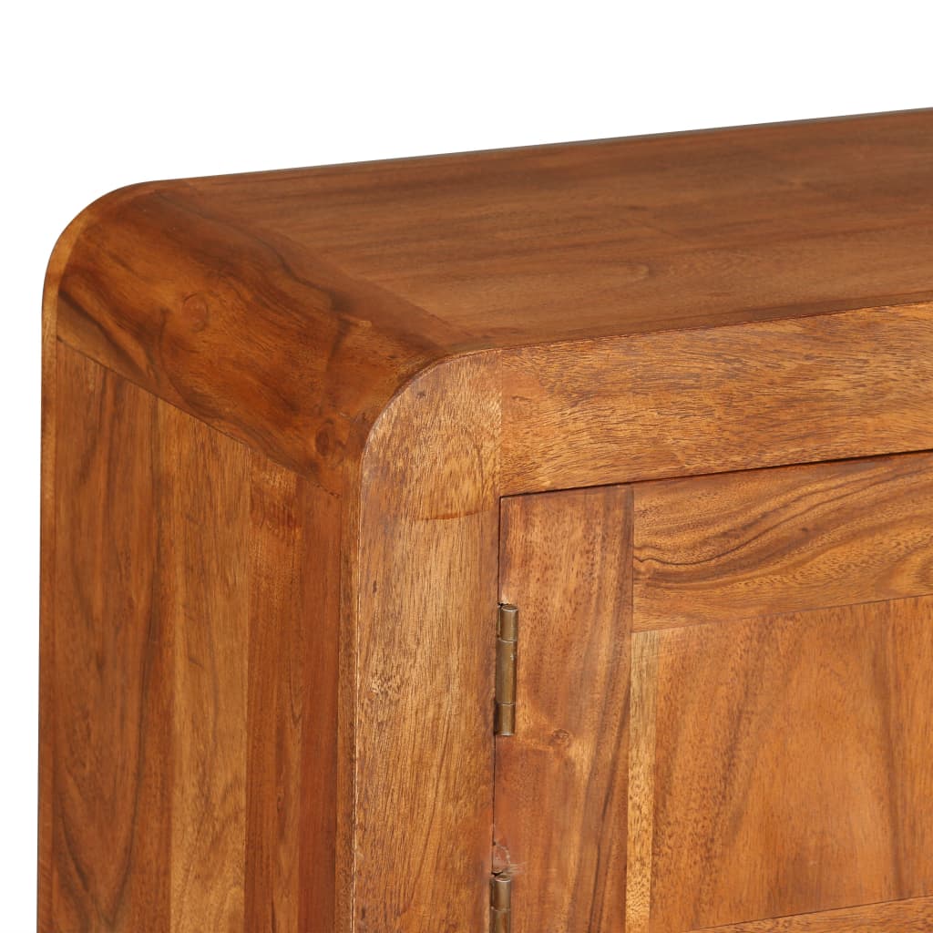 Tv-skab 120x30x40 Cm Massivt Træ Honningfarvet Finish - Billede 8